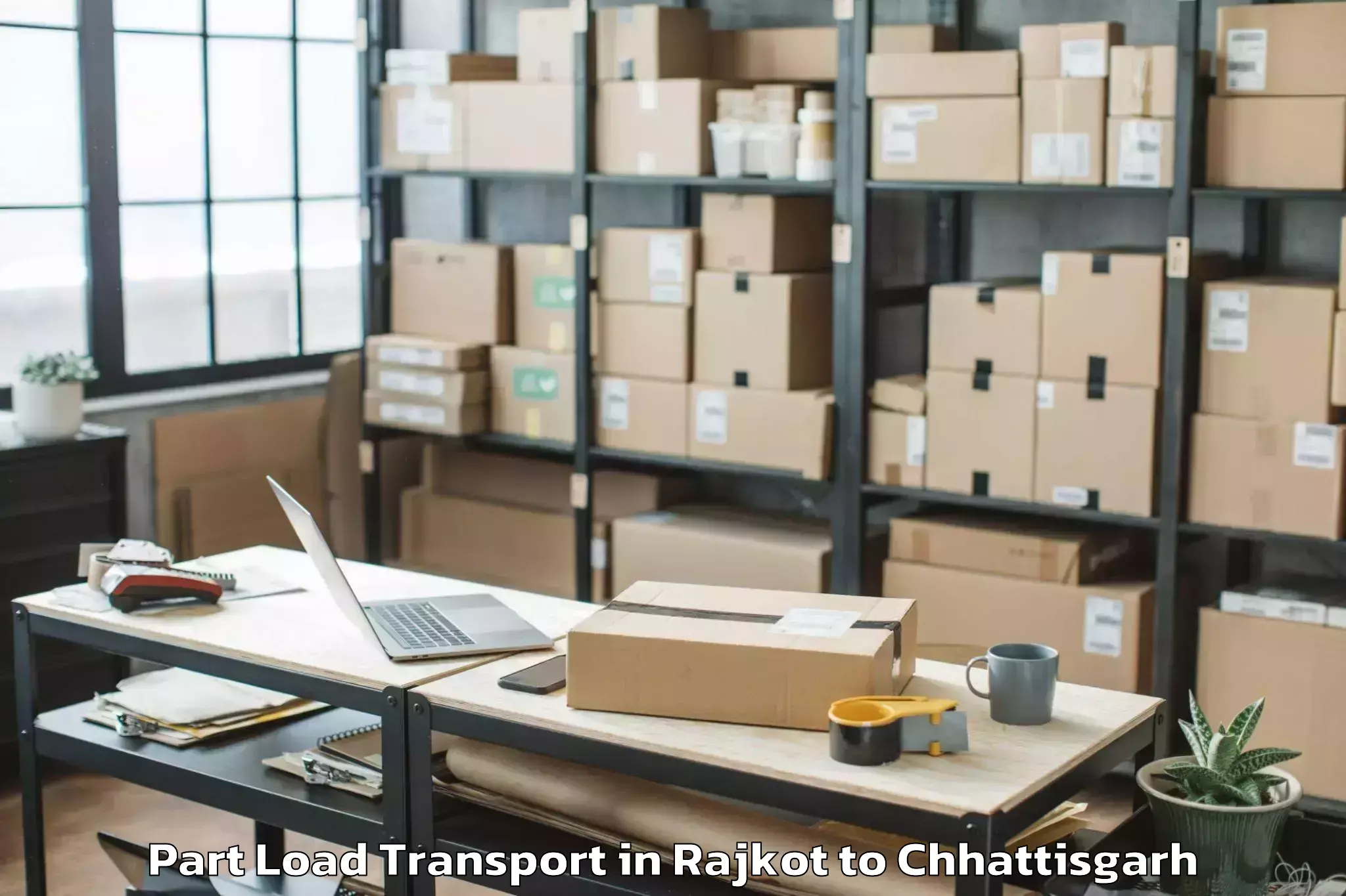 Rajkot to Khamhariya Part Load Transport Booking